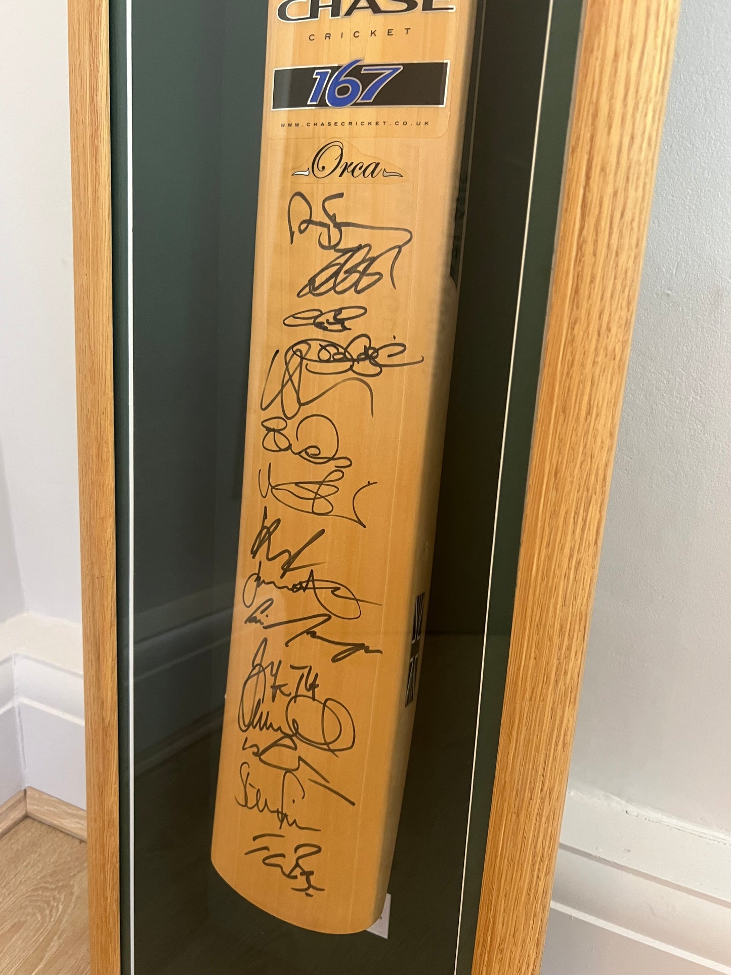 England XI Framed + Signed Bat