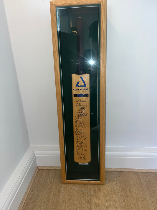 England XI Framed + Signed Bat