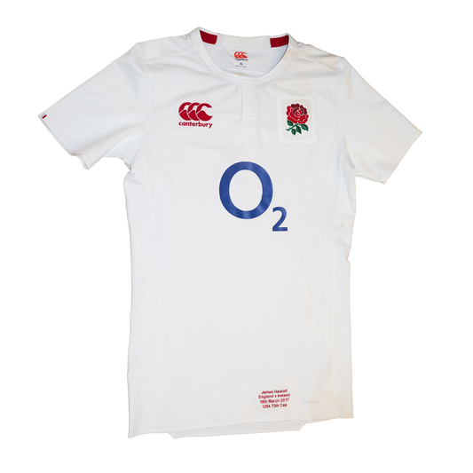 England Match-Issued Jersey — 75th Cap v Ireland (2017)
