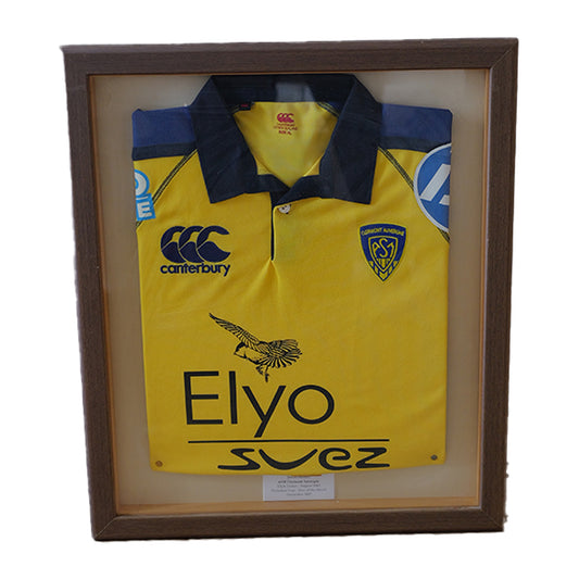 Framed ASM Clermont Auvergne Club Debut Aug 2002 Heineken Cup Man of the Match