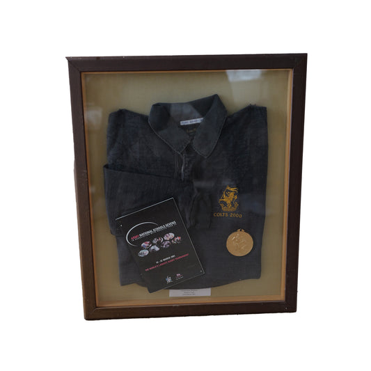 Wellington College Colts 2001 Framed Shirt and Medal