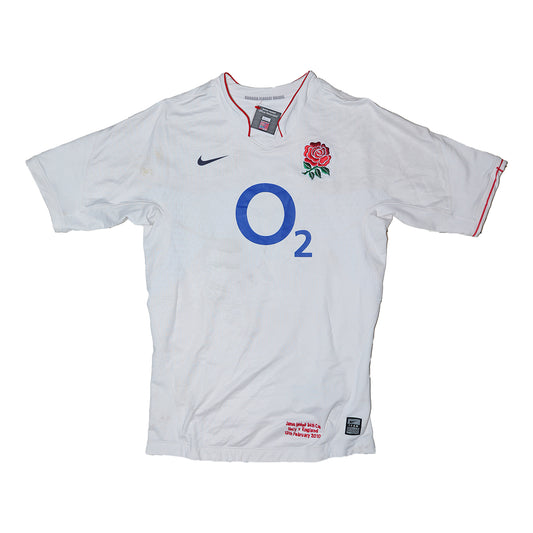 England Rugby Match-Worn Shirt #6 – Italy (13th Feb 2010) – James Haskell 24th Cap
