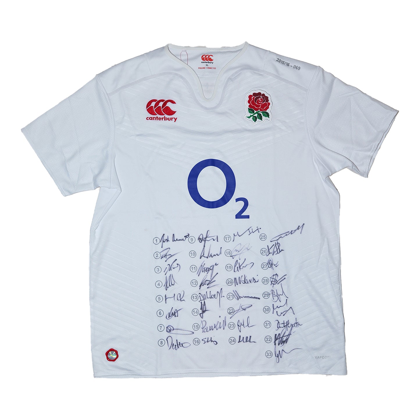 England 2015/16 Squad-Signed Jersey – Official RFU COA