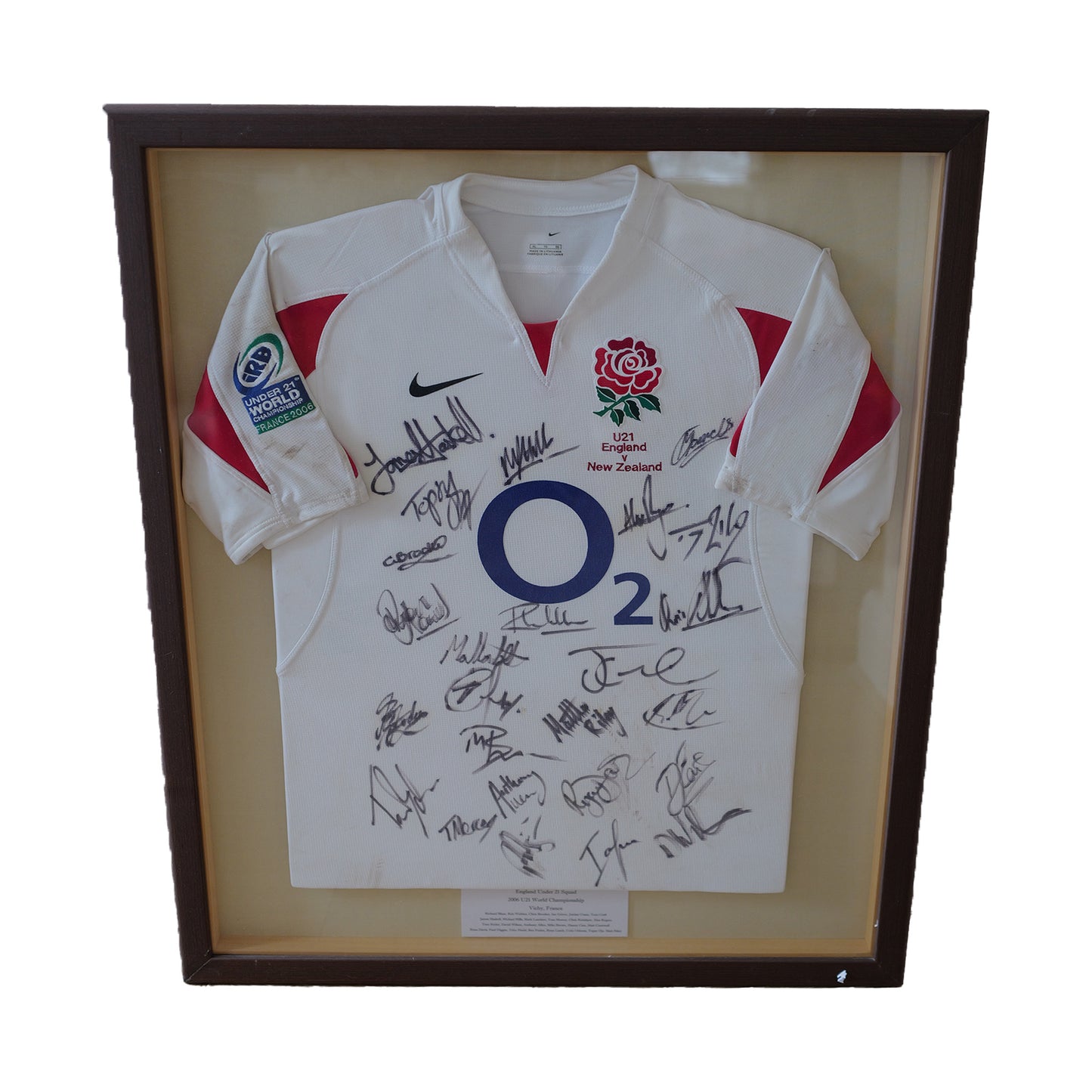Match-Worn & Squad-Signed England U21 Shirt – 2006 U21 Rugby World Championship (Provenance: James Haskell Collection)