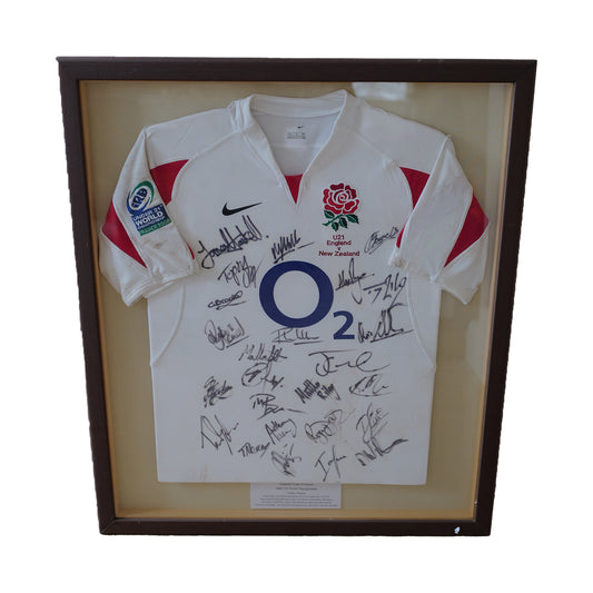 Match-Worn & Squad-Signed England U21 Shirt – 2006 U21 Rugby World Championship (Provenance: James Haskell Collection)