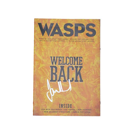 Signed Welcome Back Wasps Program