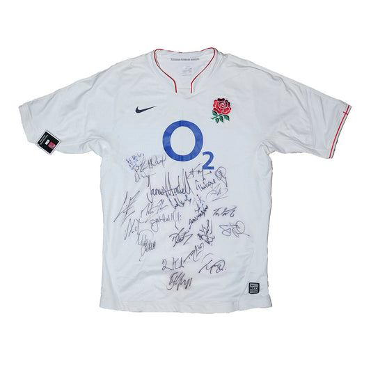 England Rugby Squad Signed Shirt – With Certificate of Authenticity