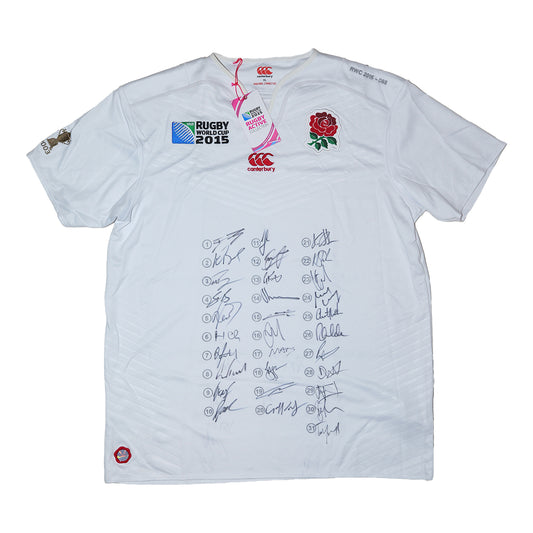 England Rugby World Cup 2015 Squad-Signed Jersey – Official COA