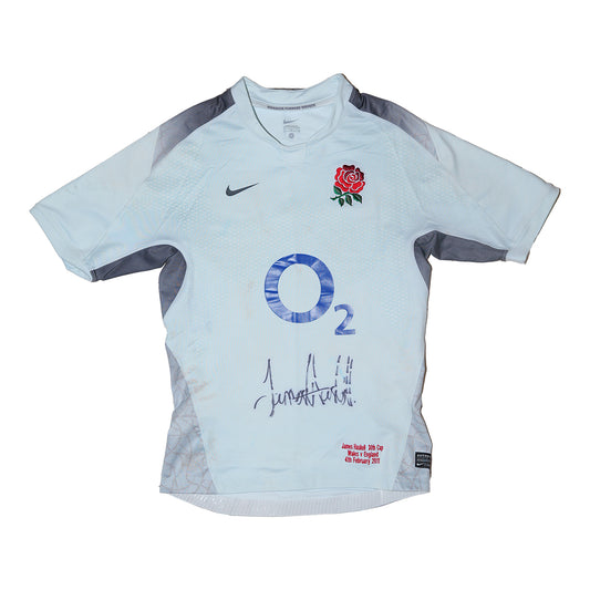 James Haskell Signed Match-Issued England Rugby Shirt – 30th Cap vs Wales – 4th February 2011 (#7)