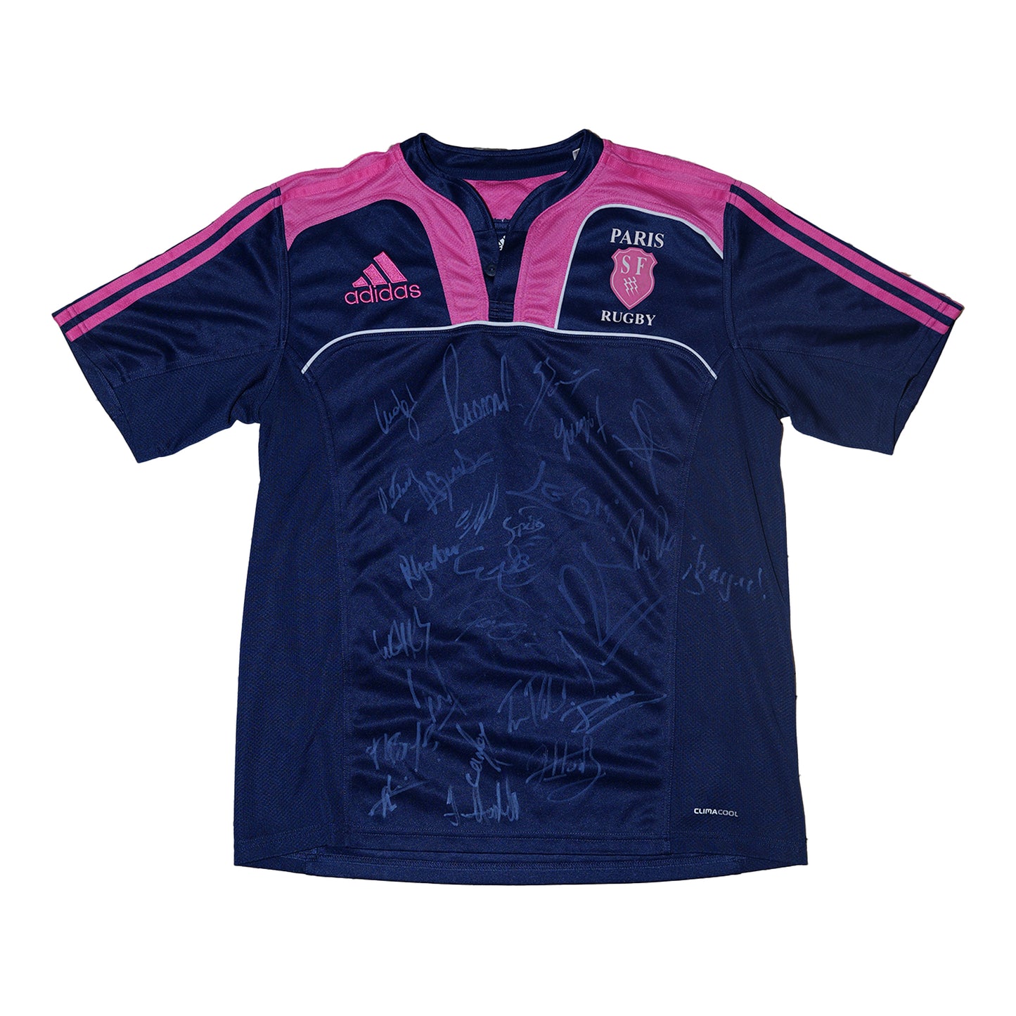 Stade Français Paris Squad-Signed Jersey – Adidas Climacool