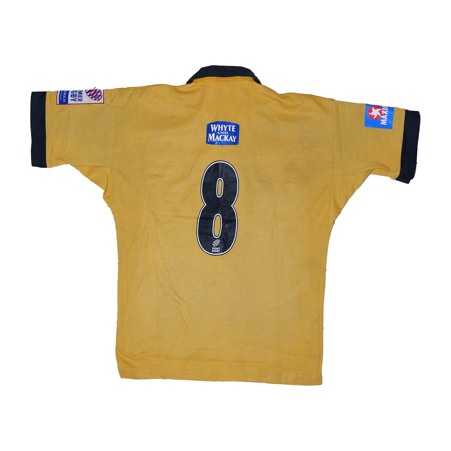 Wasps RFC Gold Match Shirt – Number 8 with 10tele Sponsor