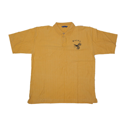 Wasps RFC Gold Polo Shirt – Vintage Minimal Crest Design