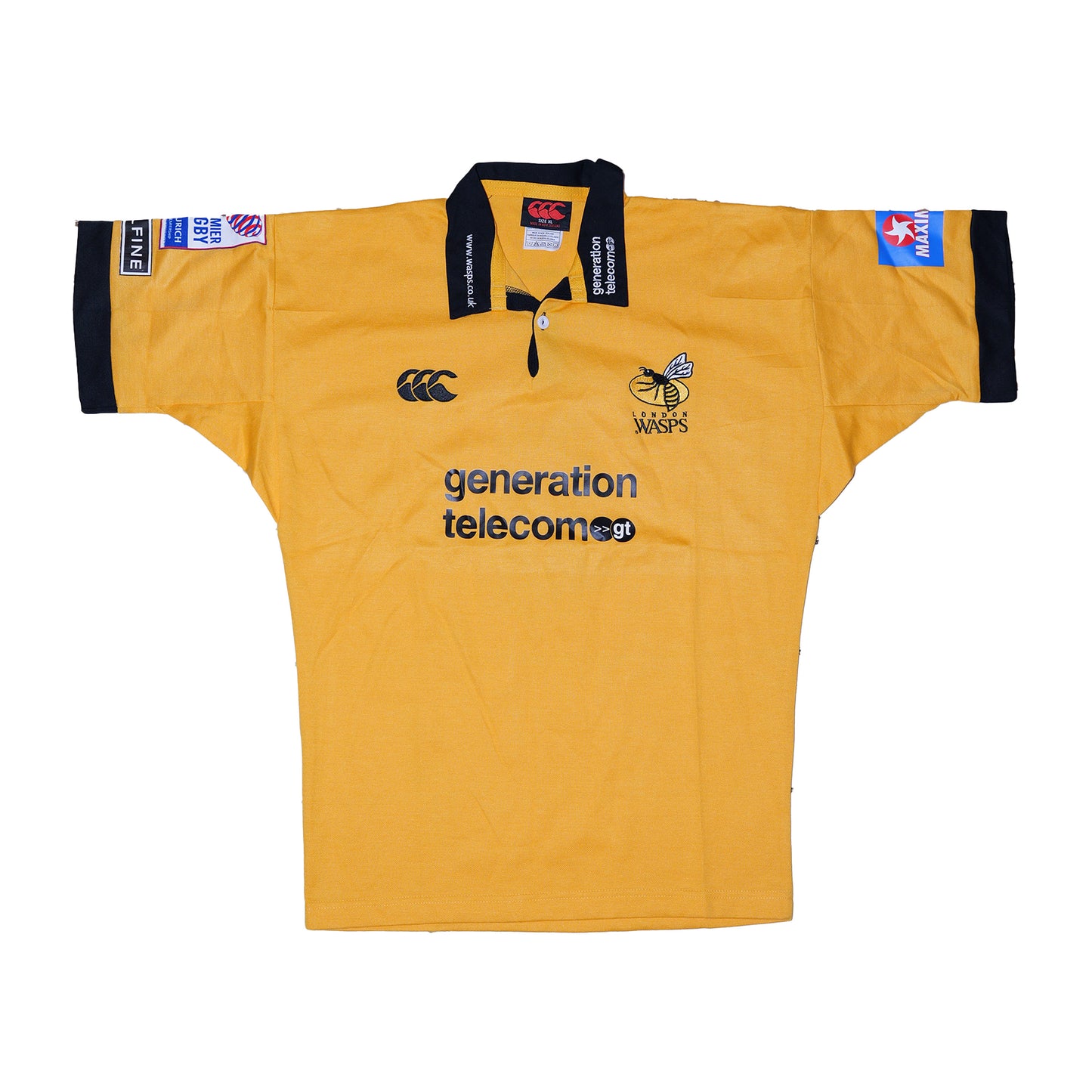 Wasps RFC Gold Match Shirt – Number 6 with Sleeve Sponsors