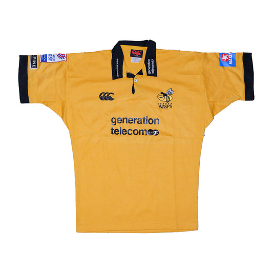 Wasps RFC Gold Match Shirt – Number 6 with Sleeve Sponsors
