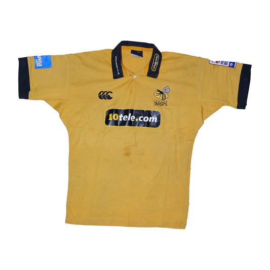 Wasps RFC Gold Match Shirt – Number 8 with 10tele Sponsor